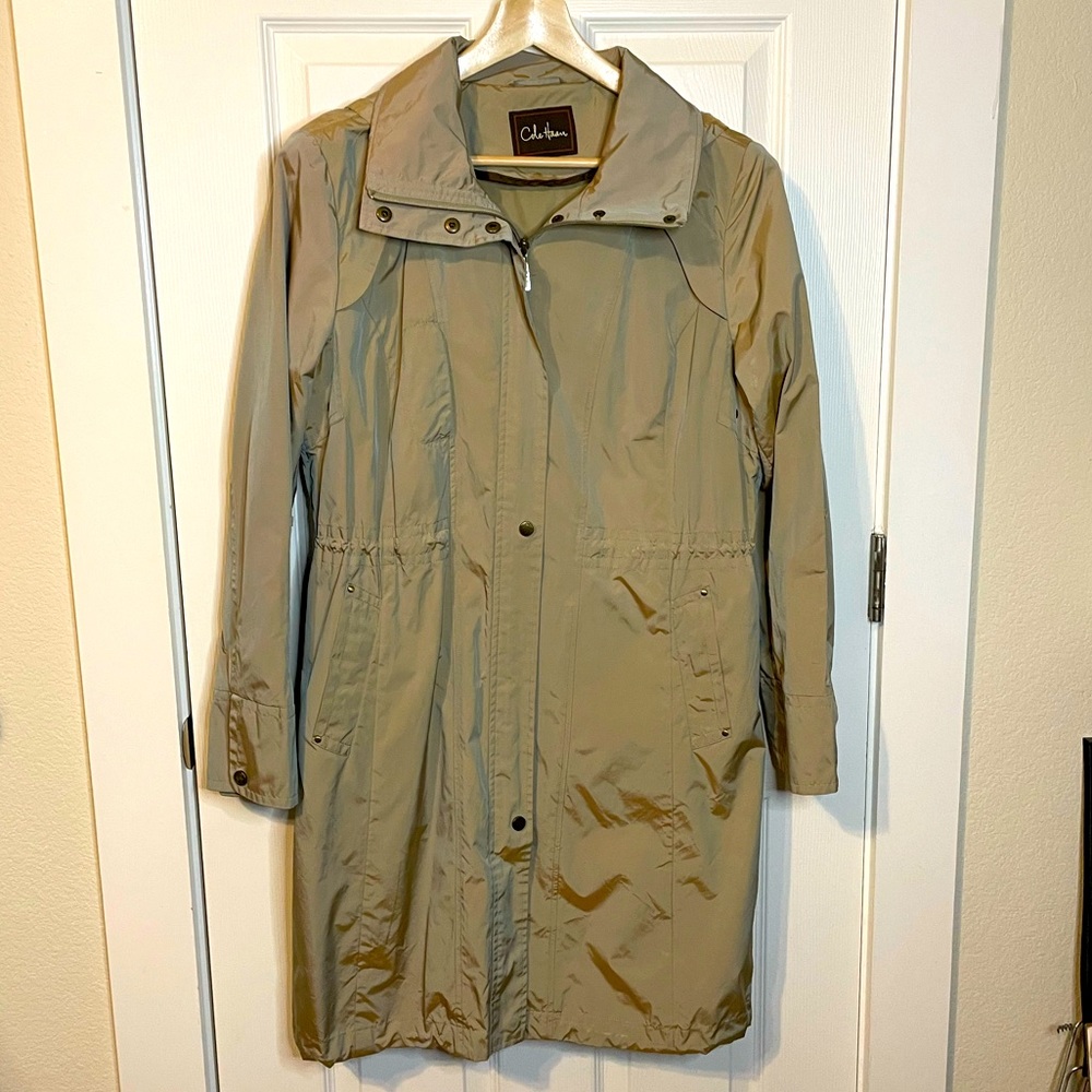 Cole Haan Topaz hooded trench raincoat sz XL (?)